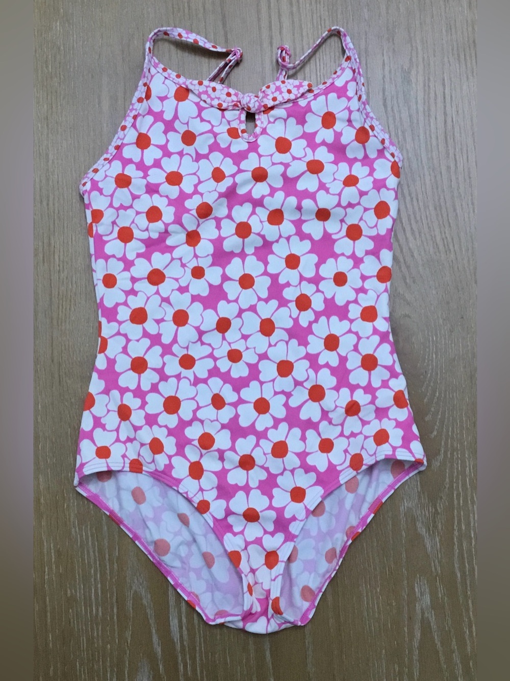 Boden Girls One-Piece Festival Pink Daisy swimsuit size 11-12 Years - K203